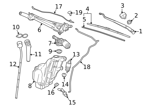 Wiper & Washer Components for 2017 Cadillac XTS #0
