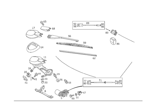 Pane Wiper for 2003 Mercedes-Benz CLK430 #0