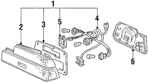 Tail Lamps for 1985 Honda Prelude #0