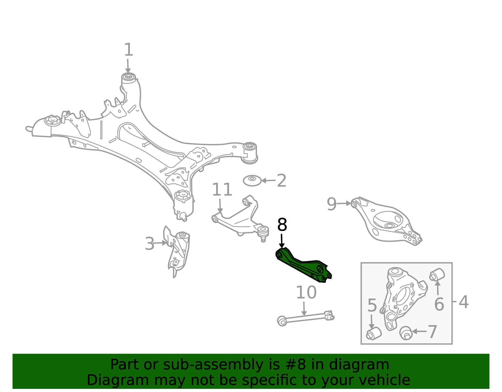 2013-2020 Nissan Pathfinder Track Bar - Driver's Side (LH) 551A1-3JA0A ...