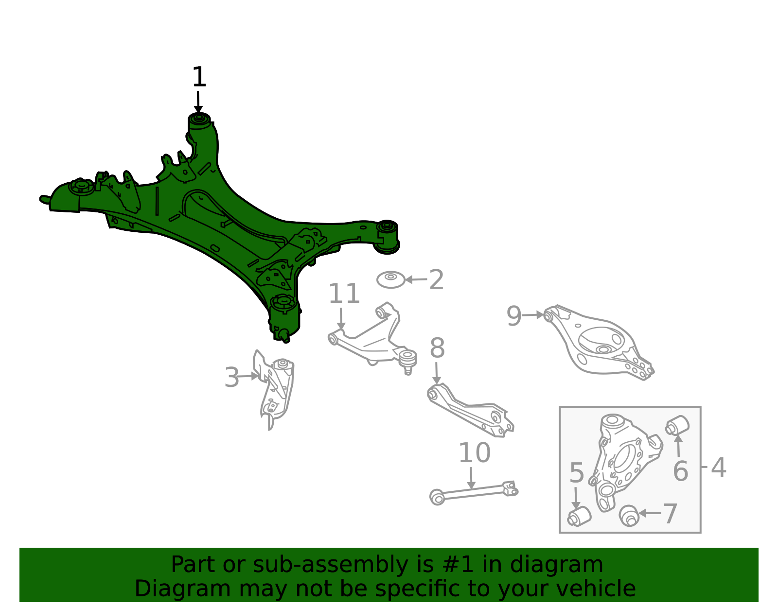 2013-2020 Nissan Pathfinder Cross-Member 55400-3KD1B | OEM Parts