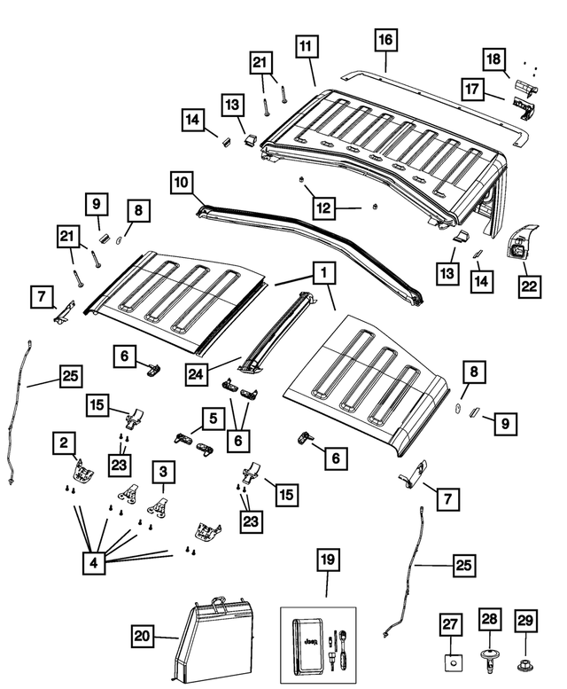 5VN11AAAAQ - : Targa Top Panel, Left for Mopar Image