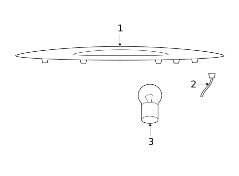 High Mounted Stop Lamp for 2002 Dodge Stratus #0