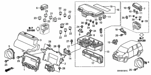 Control Unit (Engine Room) ('05-) for 2005 Honda Pilot #0