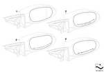 51167230980 - : Mirror Glass Heated Convex Right for BMW Image