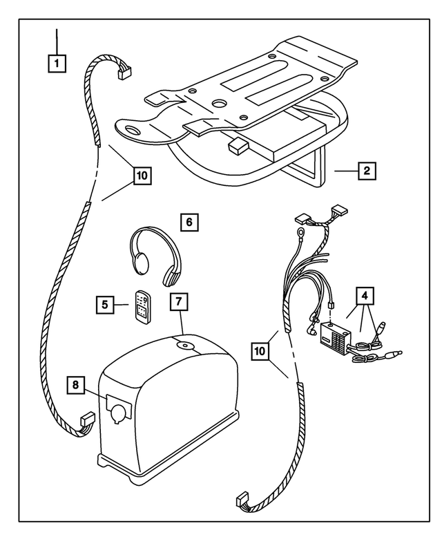 82206270 - Mopar Accessories - Component Parts: Monitor With Vcr Media System for Mopar Image
