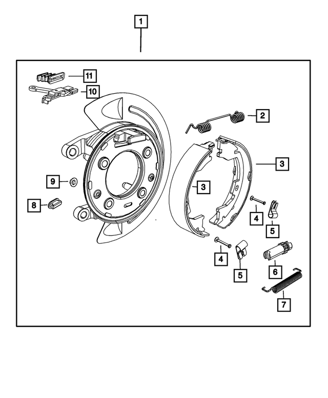 « 68350384AB – Brakes : Frein De Stationnement Ensemble D'adaptateur, Côtés Droit &amp; Gauche pour Mopar Image »