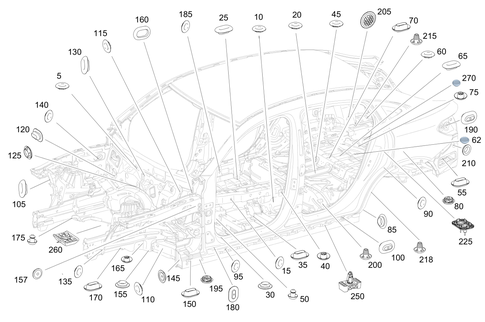 Expansion Plugs, Grommets for 2020 Mercedes-Benz GLC63 AMG S #0