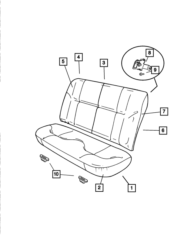 UN431DVAA - Interior Trim: Rear Seat Cushion for Mopar Image image