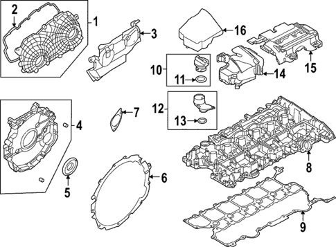 Valve & Timing Covers for 2022 Land Rover Range Rover Velar #0