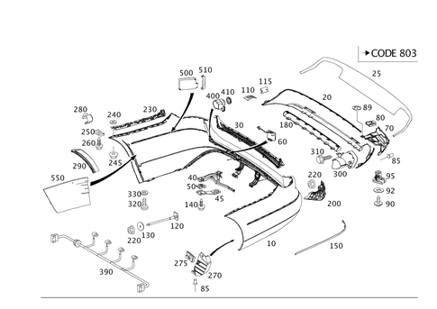 Rear Bumper for 2012 Mercedes-Benz E350 #0