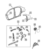 6509791AA - Body Sheet Metal Except Doors: Installation Rivnut for Fiat: 500, 500X | Jeep: Renegade | Ram: ProMaster City Image