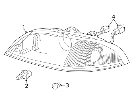 Headlamp Components for 2006 Mercury Monterey #0