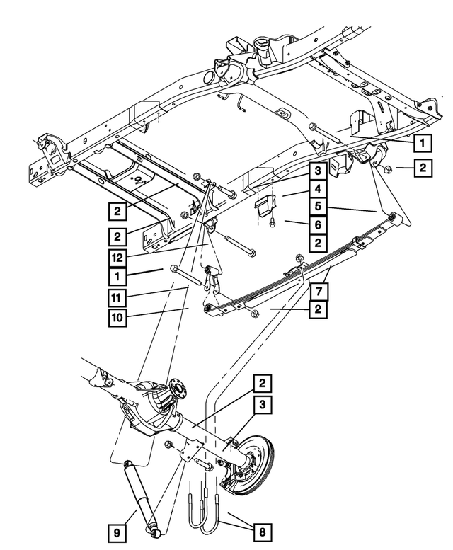 6507798AA - : Hex Flange Lock Nut, Mounting for Mopar Image