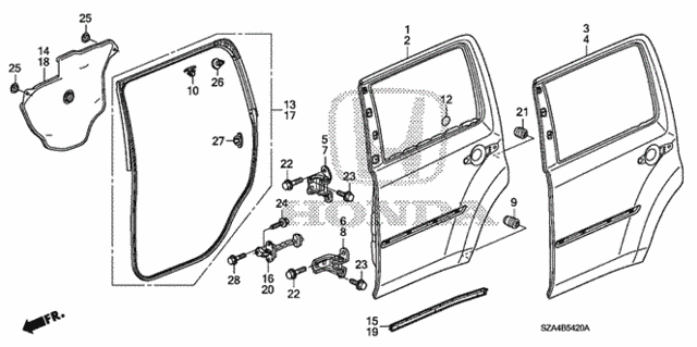 Rear Door Panels for 2012 Honda Pilot #0
