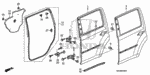 72367SDAA00 - Body/Air Conditioning: SEAL, HANDLE HOLE (OUTER) for Honda Image