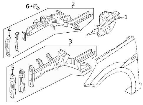 Structural Components & Rails for 2014 Hyundai Accent #0