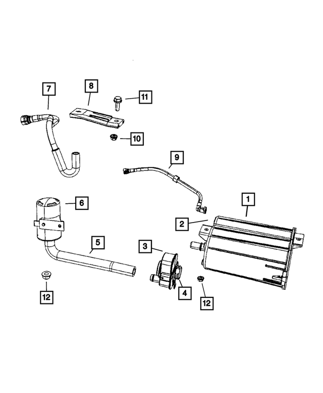 5273476AE - Emission Controls: Canister To Chassis Tube Hose for Mopar Image