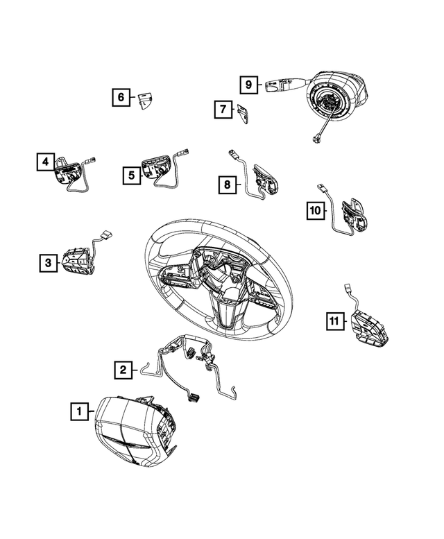 68436025AA - Electrical: Steering Wheel Wiring for Mopar Image