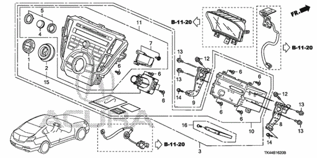 Center Module (Navigation) for 2011 Acura TL #0