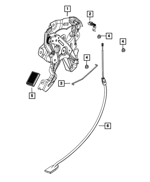 Parking Brake Level, Cables, and Rear Disc Park Brake Assembly for 2026 Ram 3500 #2