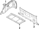 FOCZ5846668AAB - Body: Pkg Tray Trim for Ford: Escort Image