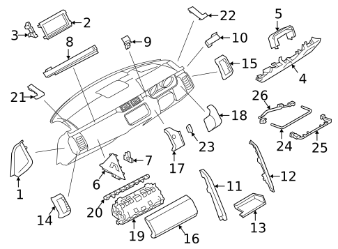 Instrument Panel Components for 2023 Land Rover Discovery #0