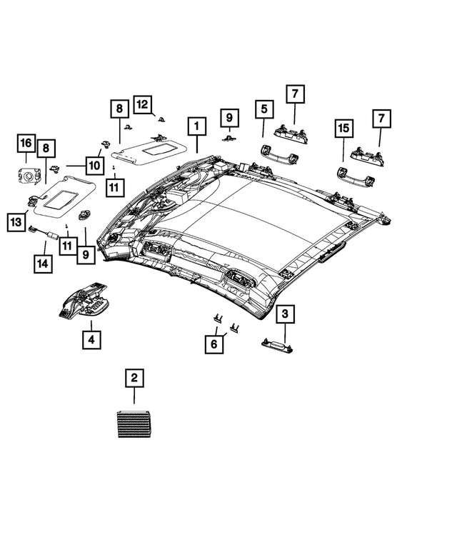 6GD02DX9AF - Interior Trim: Headliner for Mopar Image image