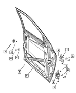 55277477AC - Doors, Door Mirrors and Related Parts: Front Door Outer Repair Panel, Left for Mopar Image