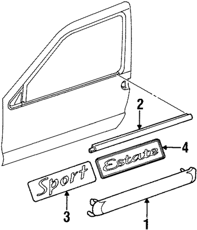 YF5Z1220878AAPTM - : Body Side Molding for Ford Image