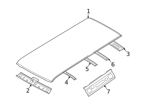 Roof & Components for 2002 Mitsubishi Montero Sport #1