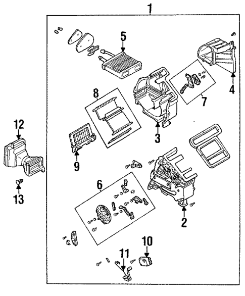 Heater Components for 1996 Mazda Protege #0