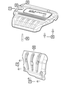 68272926AA - 2.4L ESS; Engine: Engine Cover for Mopar Image