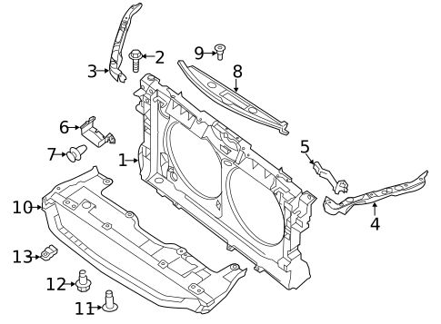 thumbnail image 2 of All Auto Parts Express Steel Radiator Support For 2013-2018 Nissan Altima & 16-18 Maxima 2 of 6