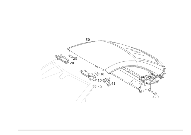 1717900701 - : Repair Kit, Roof Frame for Mercedes-Benz Image