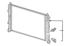 86567346 - : Radiator for Chevrolet: Silverado 1500, Silverado 1500 LTD | GMC: Sierra 1500, Sierra 1500 Limited Image