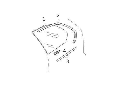 Glass & Hardware for 2000 BMW X5 #0