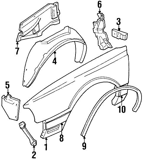 Fender & Components for 1990 Oldsmobile Delta 88 #0