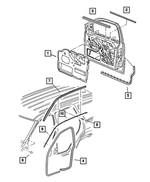 55135875AI - Doors and Related Parts: Front Door Insulator, Left for Mopar Image