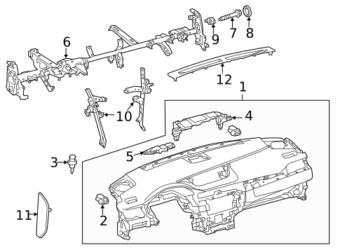 Instrument Panel for 2015 Lexus ES350 #0