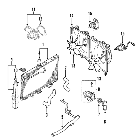 Radiator & Components for 2010 Mitsubishi Eclipse #1