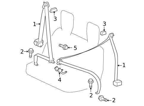 Seat Belt for 2007 Mitsubishi Outlander #2