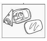 CRB000441PMD - Body: Mirror Assembly for Land-Rover Image