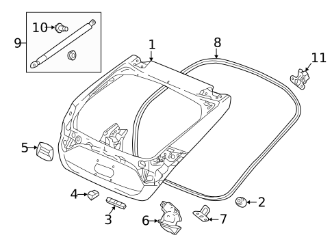 Gate & Hardware for 2017 Honda Civic #0