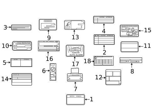 Labels for 2007 Toyota Camry #0