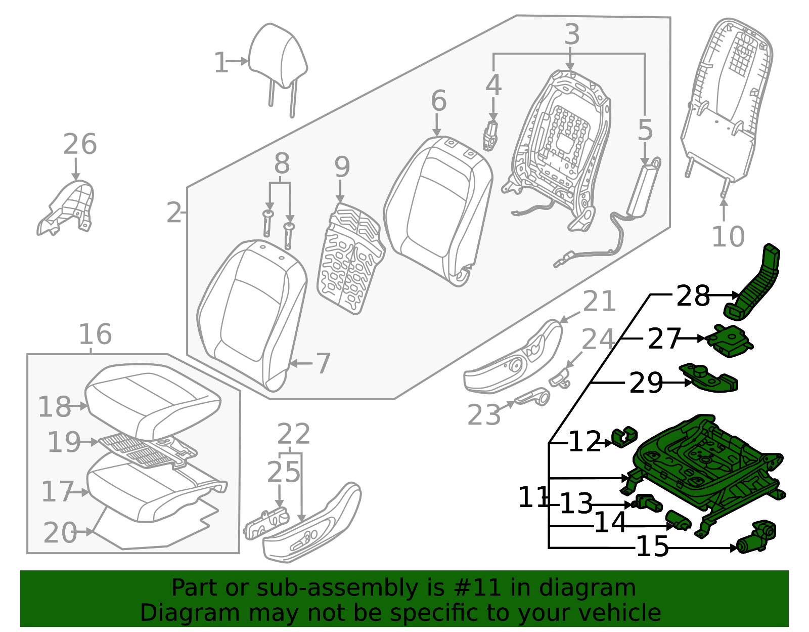 88500-Q5100 - Seat Track 2021-2025 Kia Seltos | Kia.Parts Store