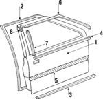 7600121390D - : Door Shell for Hyundai: Excel Image
