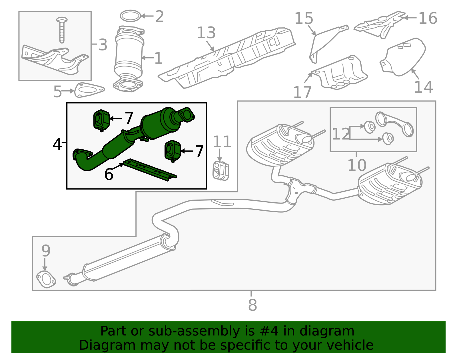 207311 20973112 - Front Exhaust Pipe with 3-Way Catalytic Converter, Pipe ...