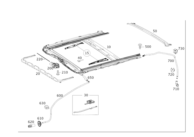 218780100064 - Sliding Roof: Sliding Sunroof Frame for Mercedes-Benz Image image