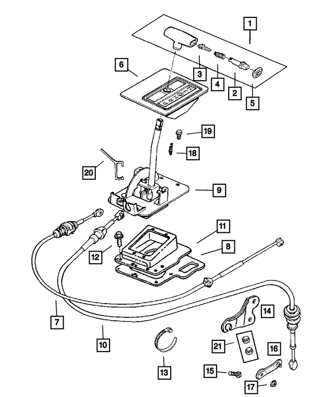 52077561 - Automatic Transmission 4 Speed: Gearshift Handle Button Cap for Mopar Image image